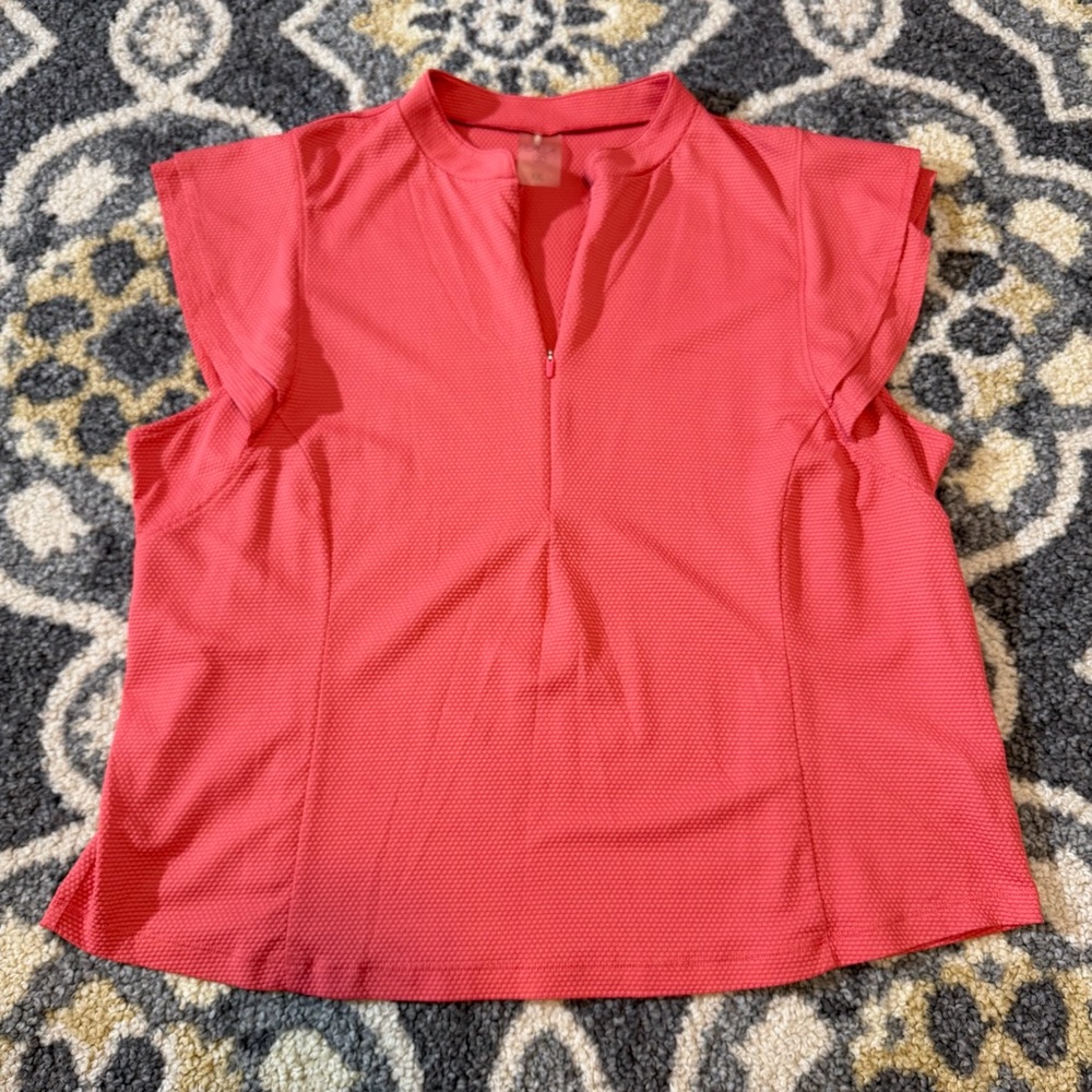 CALIA Golf Flutter Sleeve 1/4 Zip Polo Shirt | Size XXL - Picture 2 of 7